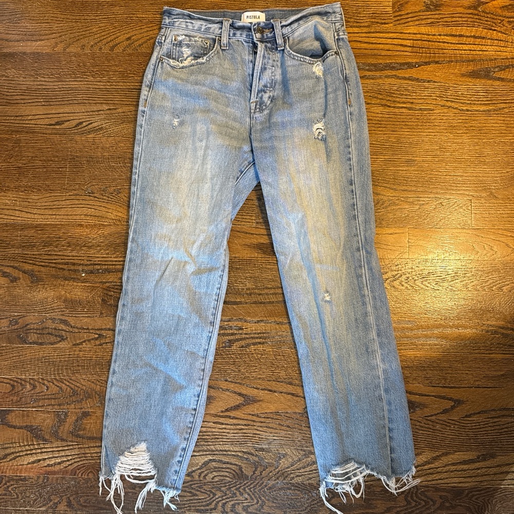 Distressed Light Blue Women's Jeans